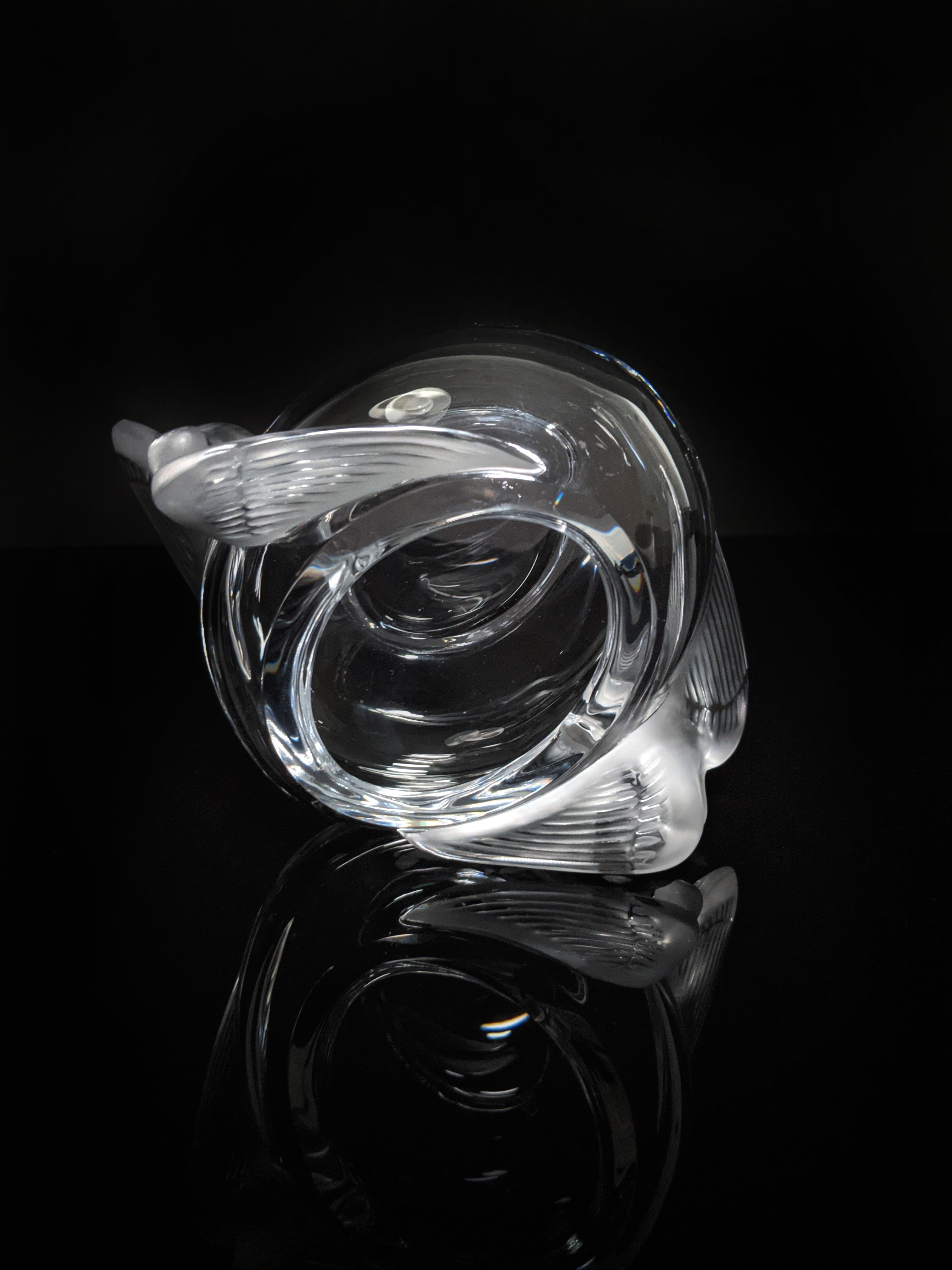 Lalique Crystal "Adelaide" Dove Bird Bowl