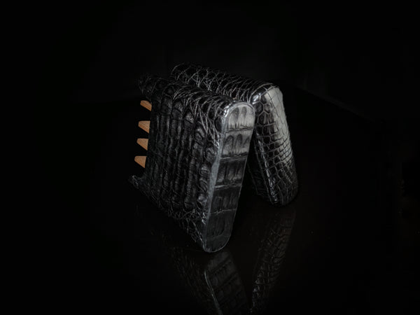 Brizard and Co Black Caiman Aligator Golfers Case