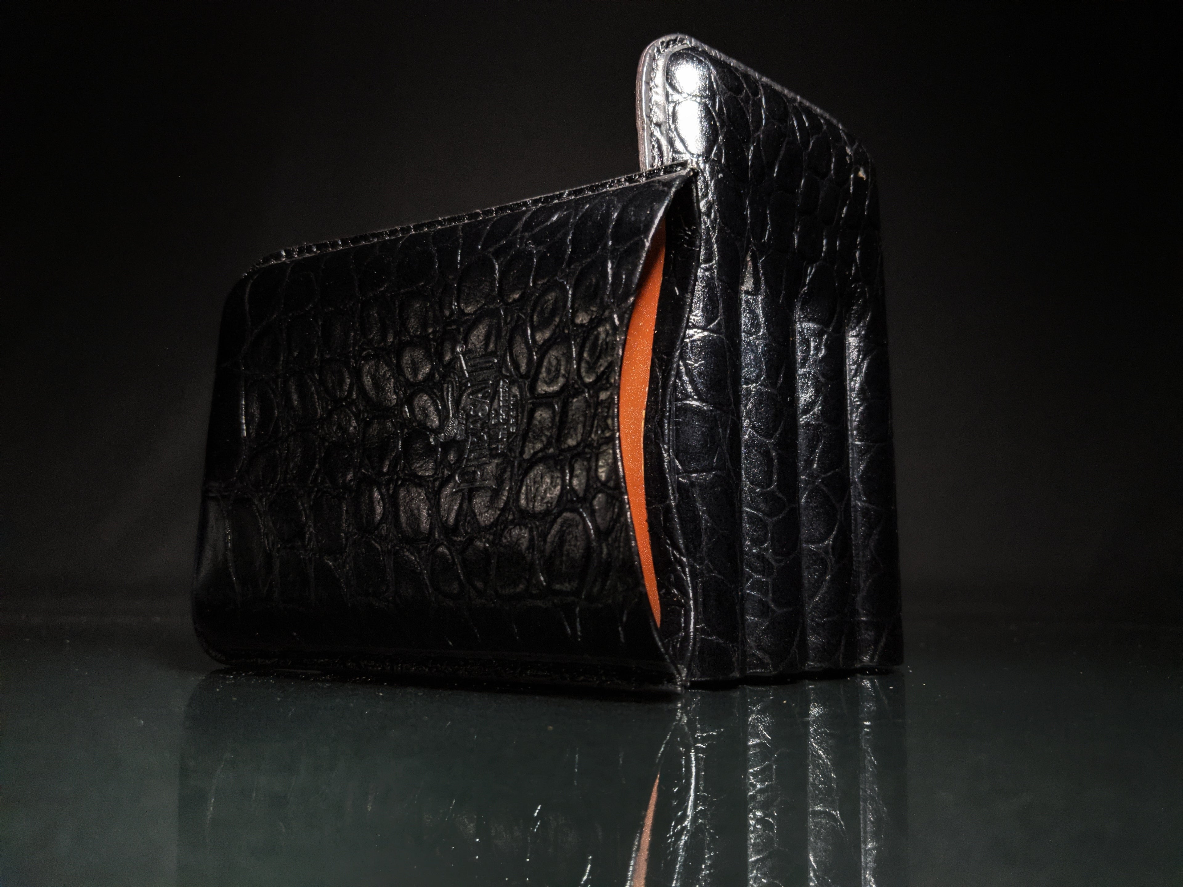 Pheasant by RD Gomez Black Croc Embossed Leather  Case