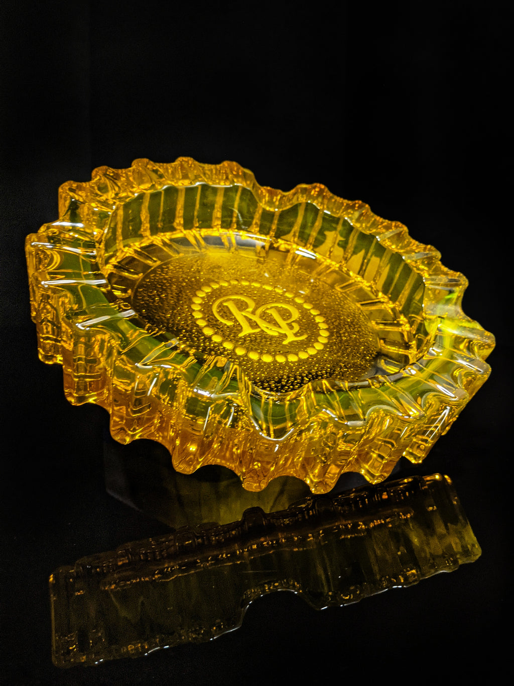 Rocky Patel Amber Heavy Duty  Glass Ashtray