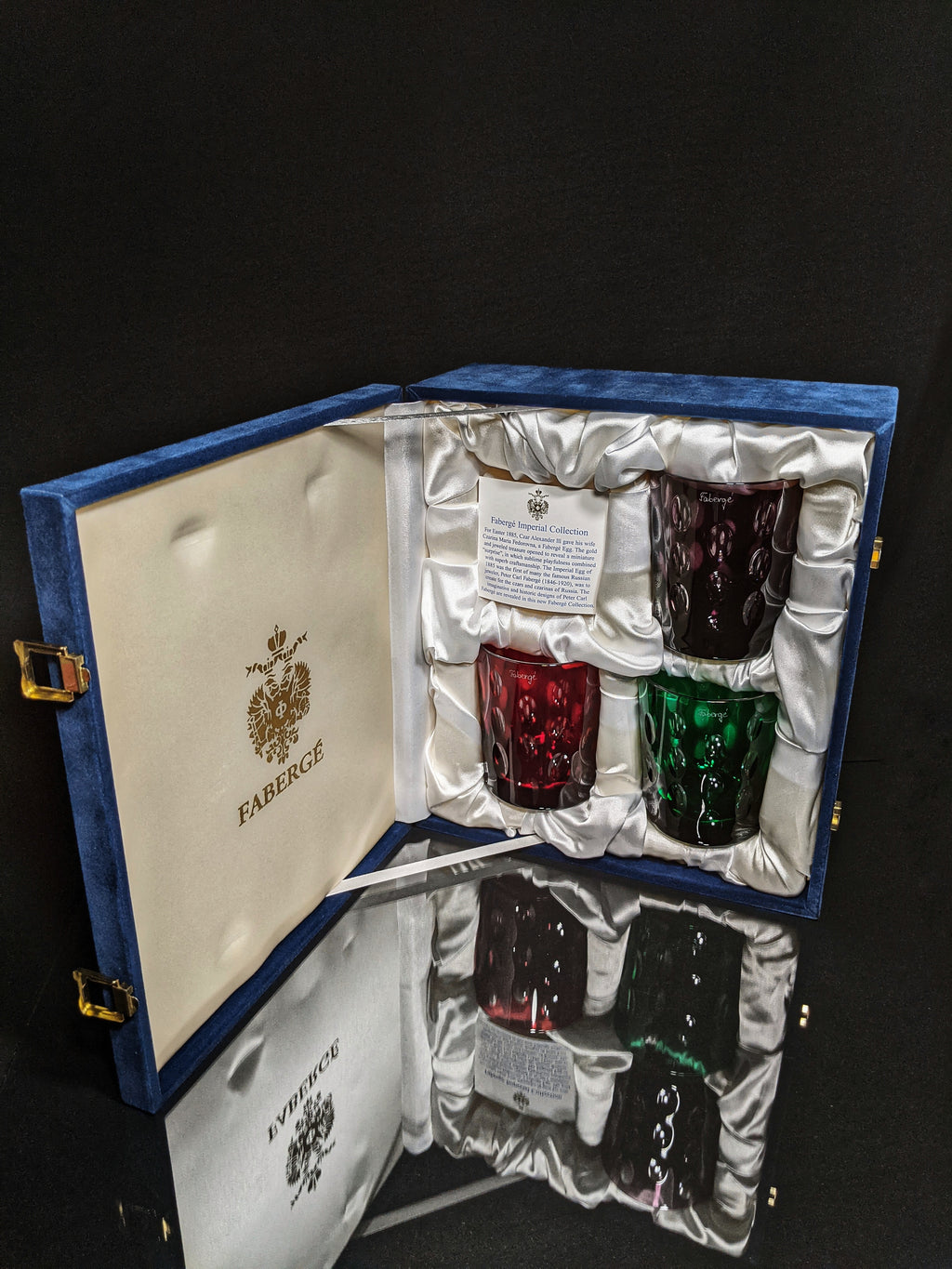 Faberge Colored Crystal Bubble Glasses
