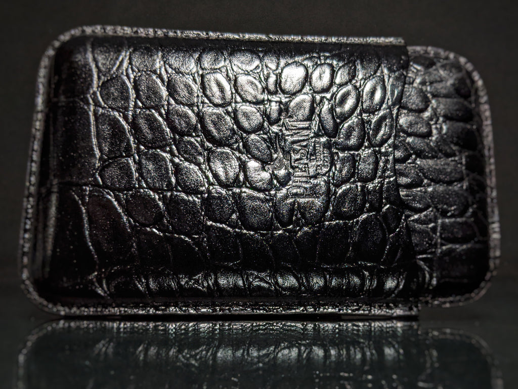 Pheasant by RD Gomez Black Croc Embossed Leather  Case