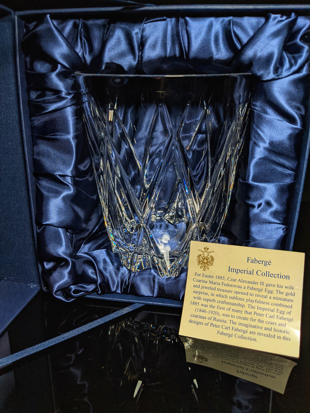 Faberge Triomphe Crystal Ice Bucket NIB