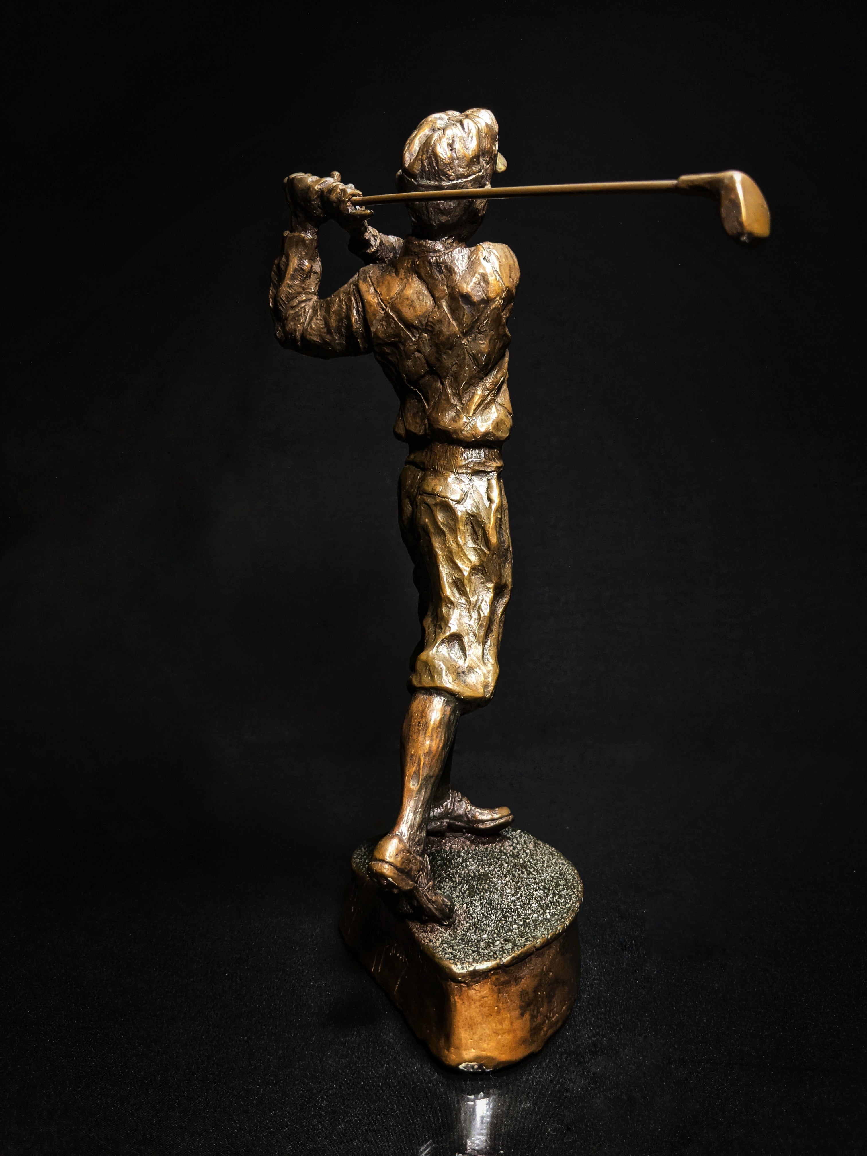 Mark Hopkins Bronze Golf Series Sculpture called " Fairway " Made in USA