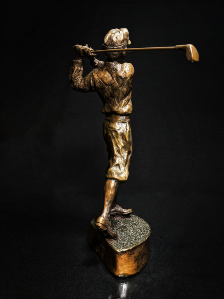Mark Hopkins Bronze Golf Series Sculpture called " Fairway " Made in USA
