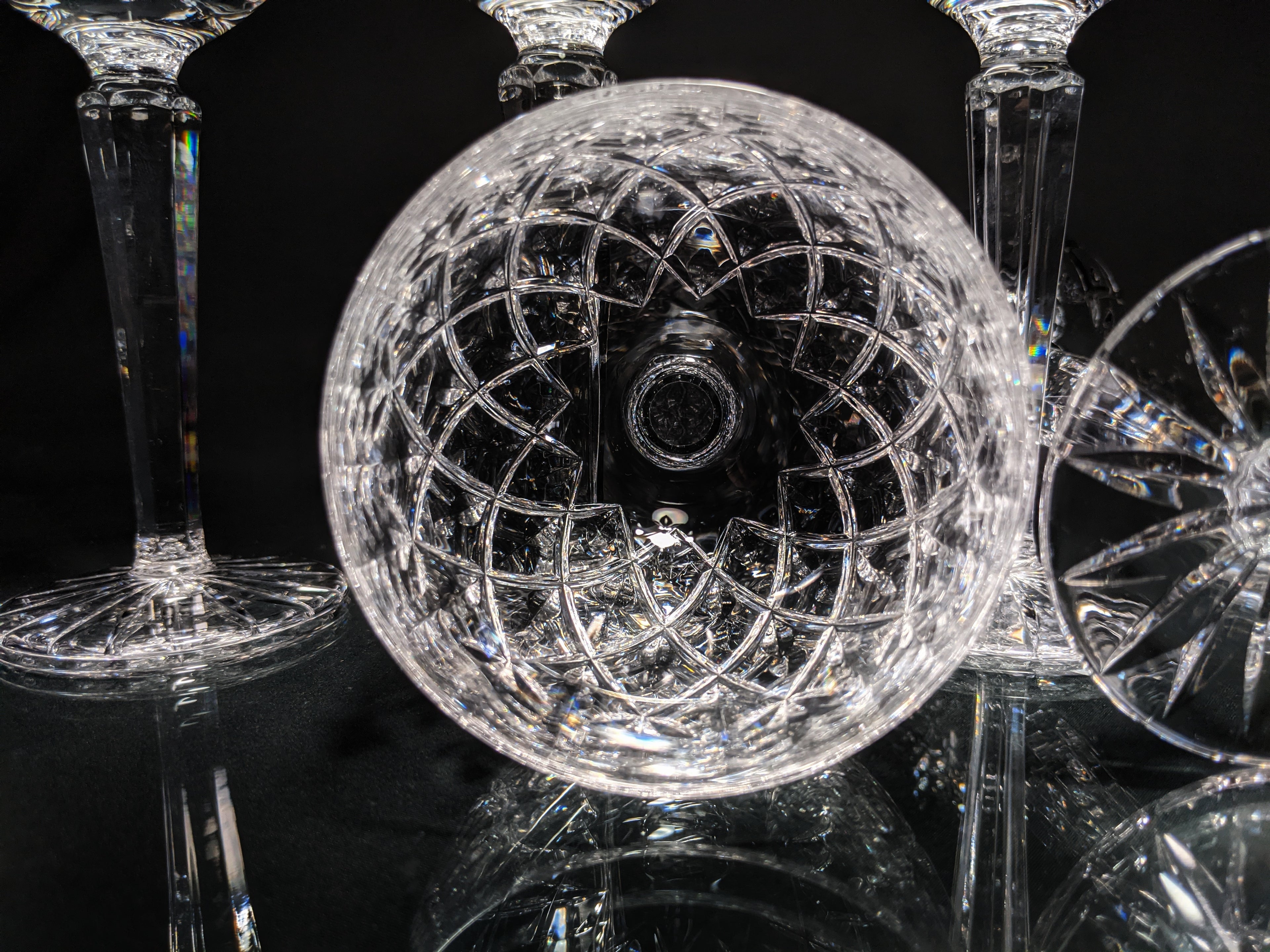 Faberge Clear Crystal Goblets