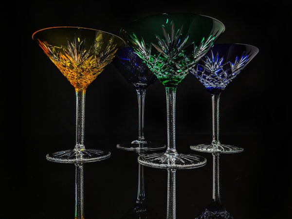 Faberge Martini Crystal Colored Glasses