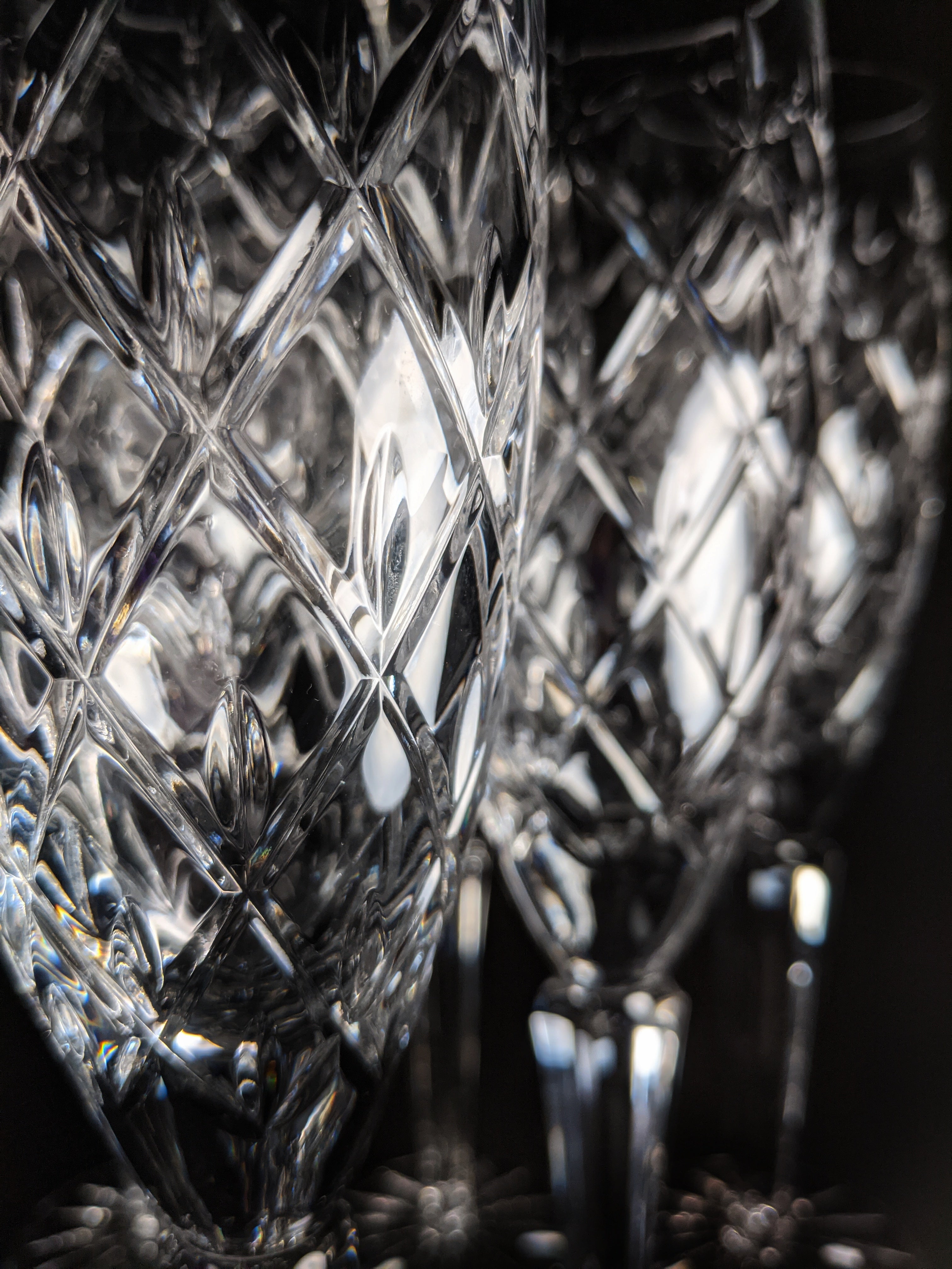 Faberge Clear Crystal Flutes
