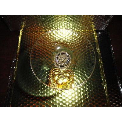 Faberge Xenia Yellow Goblet  Glass  new without the box