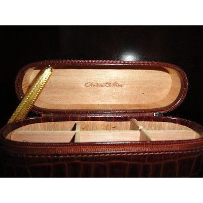 Andre Garcia 12 count Croc Brown Case zippered