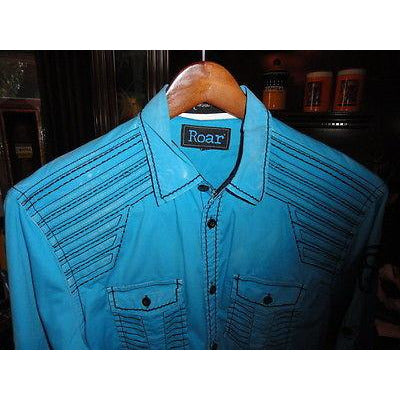 Roar signature mens medium shirt In Blur Preowned Good Condition