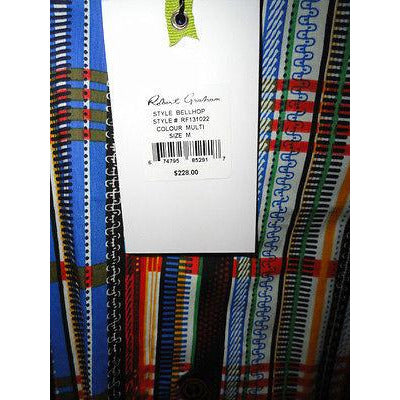 Robert Graham Multicolor Madras Plaid Shirt New with Tags — Medium