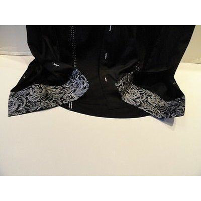 Envy Collection  mens Large slim fit Black casual designer shirt