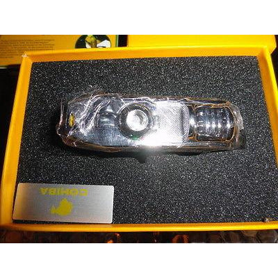 Stainless Steel Dual Blades Cigar Cutter &  Lighter in boxes