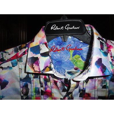 Robert Graham Multicolor Abstract Geometric Print Shirt — Medium