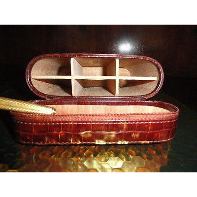 Andre Garcia 12 count Croc Brown Case zippered
