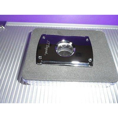 S.T.Dupont Chrome Maxi Jet  Cigar Cutter with Leather Pouch