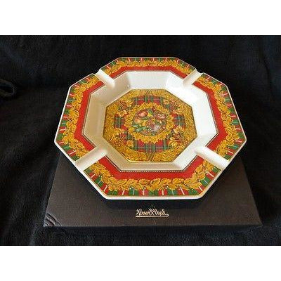 Versace by Rosenthal Porcelain " Yuletide Cheer" Ashtray 9" without box