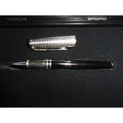 S.T. DUPONT OLYMPIO CHINESE LACQUER PALLADIUM FINISH MEDIUM ROLLERBALL PEN