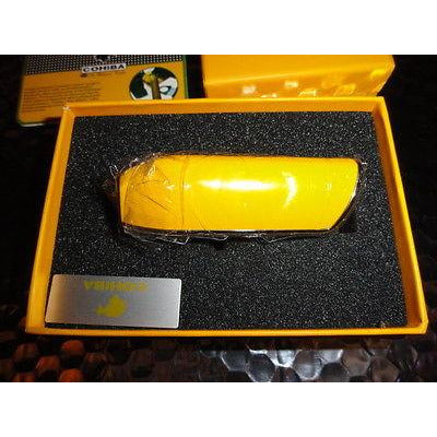Cohiba Black & Gold Leather Cigar Case and Yellow Cohiba Lighter