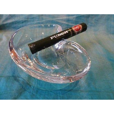 steuben  clear  glass single slot  ashtray