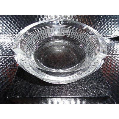 Versace Rosenthal  Studio Line Crystal Ashtray measures 6.25" diameter new