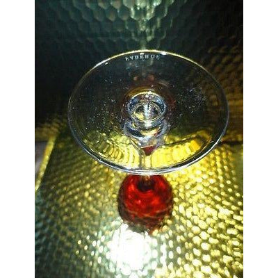 Faberge Odessa Cranberry Red Hock Crystal Wine Glass