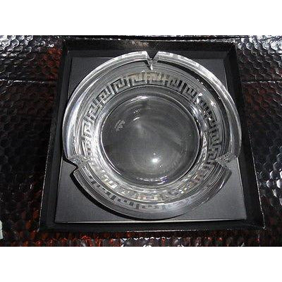 Versace Rosenthal  Studio Line Crystal Ashtray measures 6.25" diameter new