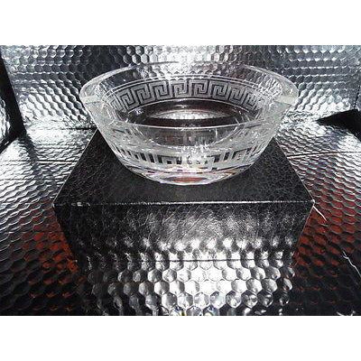 Versace Rosenthal  Studio Line Crystal Ashtray measures 6.25" diameter new