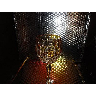 Faberge Xenia Yellow Goblet  Glass  new without the box