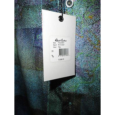 Robert Graham Mate Purple Tonal Embroidered Long Sleeve Shirt — Medium