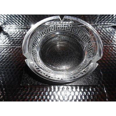 Versace Rosenthal  Studio Line Crystal Ashtray measures 6.25" diameter new