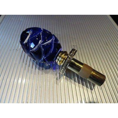 Faberge Emerald Blue Crystal Pine Cone Bottle Stopper in Orginal Box