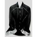 Envy Collection  mens Large slim fit Black casual designer shirt