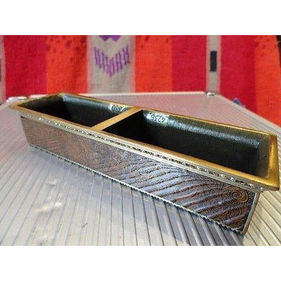 Edgar Berebi Great Expectations Brown Lacquered Pen Tray with Topaz Crystals
