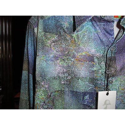 Robert Graham Mate Purple Tonal Embroidered Long Sleeve Shirt — Medium