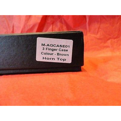Andre Garcia 3 finger Brown with Flat Horn Top case new original box