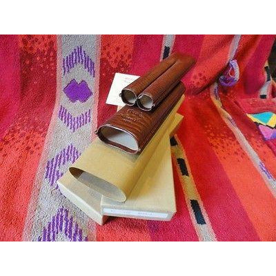 Becker & Musico Chocolate Brown Cigar Case for 2 cigars