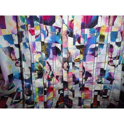 Robert Graham Multicolor Abstract Cubist Print Shirt — Medium