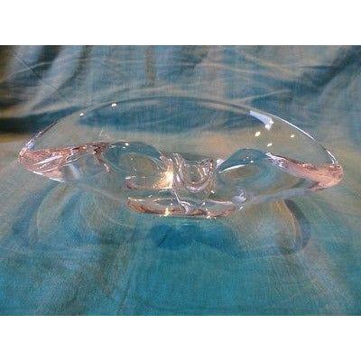 steuben  clear  glass single slot  ashtray