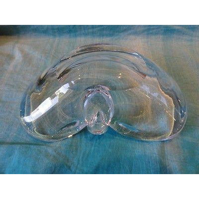 steuben  clear  glass single slot  ashtray