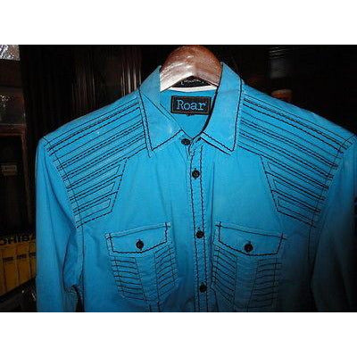 Roar signature mens medium shirt In Blur Preowned Good Condition
