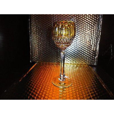 Faberge Xenia Yellow Goblet  Glass  new without the box