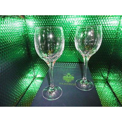Faberge Bristol Crystal  Glasses in original Faberge box with card