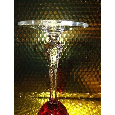 Faberge Odessa Cranberry Red Hock Crystal Wine Glass