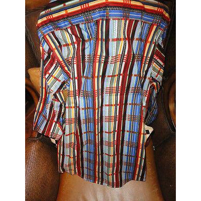 Robert Graham Multicolor Madras Plaid Shirt New with Tags — Medium