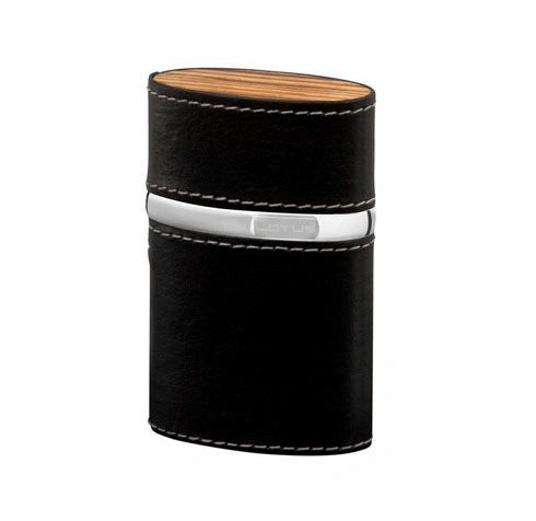 Brizard and Co. "Triple Jet" Table Lighter - Sunrise Black and Zebrawood