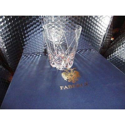 Faberge Atelier Crystal Old Fashion  Glasses set of 4 NIB