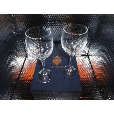 Faberge Bristol Crystal  Glasses in original Faberge box with card