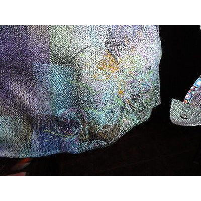 Robert Graham Mate Purple Tonal Embroidered Long Sleeve Shirt — Medium